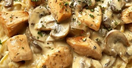 Creamy Chicken & Mushroom Linguine Recipe