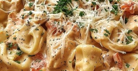 Crockpot Smoky Garlic Butter Ranch Chicken Tortellini