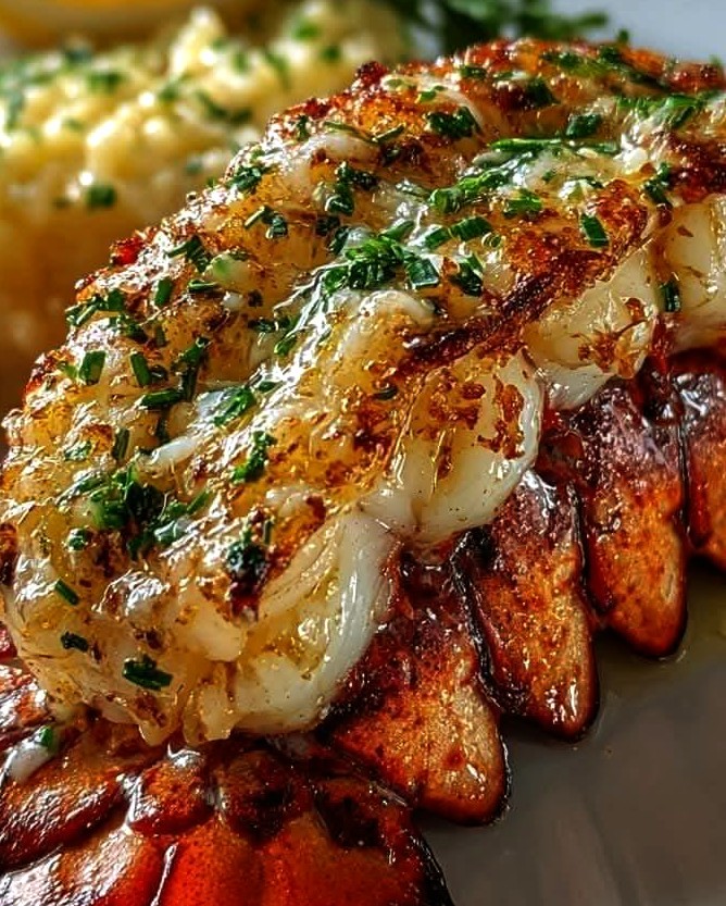 Broiled Lobster Tail with Garlic Butter