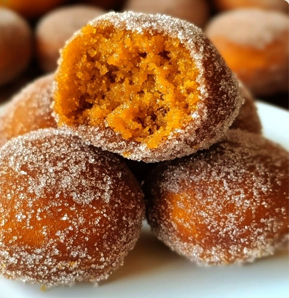 Cinnamon Sugar Pumpkin Donut Holes