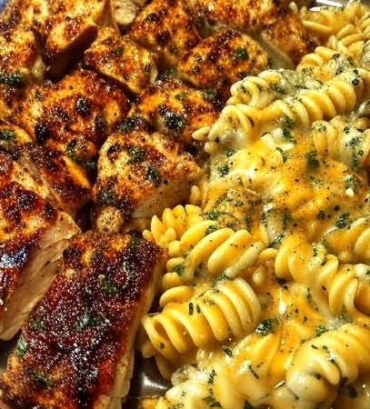 Velveeta Cajun Chicken Twists in Cheesy Garlic Cream