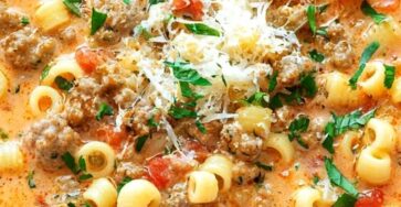 Crockpot Creamy Parmesan Italian Sausage Soup