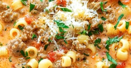 Crockpot Creamy Parmesan Italian Sausage Soup
