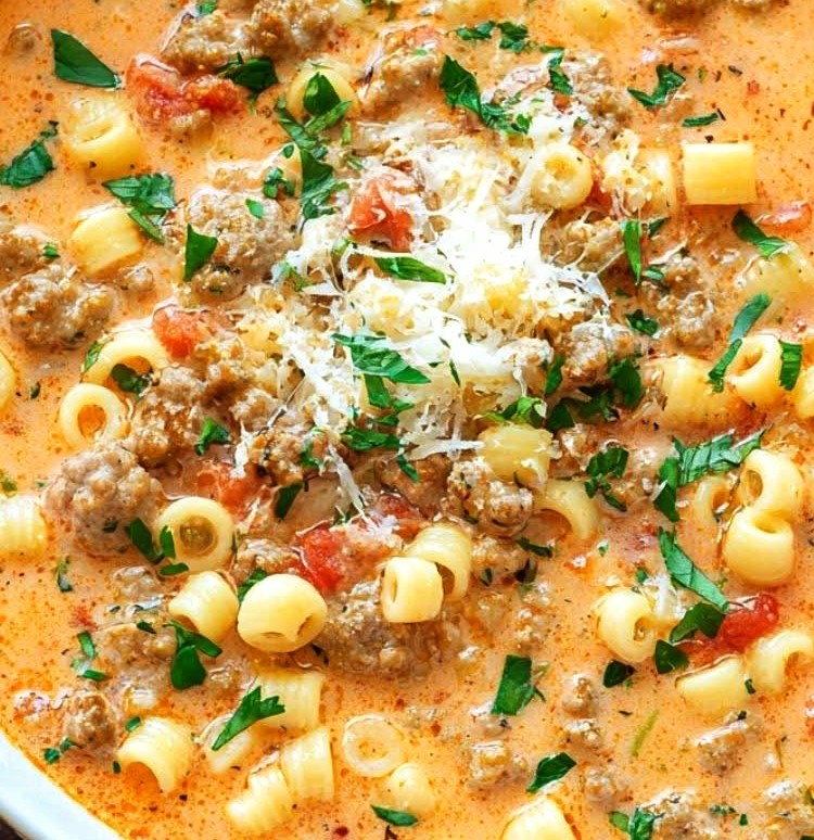 Crockpot Creamy Parmesan Italian Sausage Soup