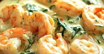 Creamy Crab & Shrimp with Spinach