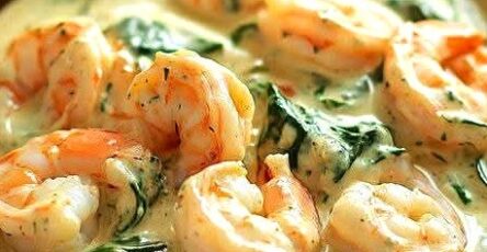 Creamy Crab & Shrimp with Spinach