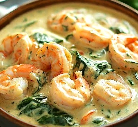 Creamy Crab & Shrimp with Spinach