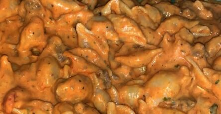 Creamy Cheesy Beef Shells Casserole
