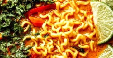 Coconut Curry Noodle Soup with Fresh Lime & Herbs Coconut Curry Noodle Soup with Fresh Lime & Herbs