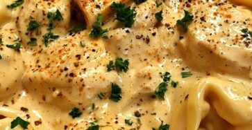 Crockpot Creamy Chicken Alfredo Tortellini Crockpot Creamy Chicken Alfredo Tortellini