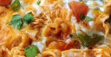 Creamy Fajita Chicken Noodle Bake