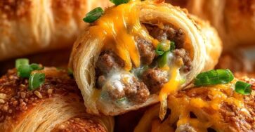 Cheesy Sausage Cream Cheese Crescent Rolls