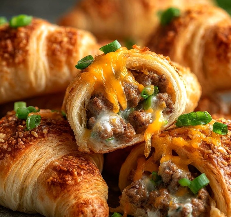 Cheesy Sausage Cream Cheese Crescent Rolls