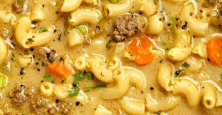 One-Pot Macaroni Cheeseburger Soup (No Velveeta!)