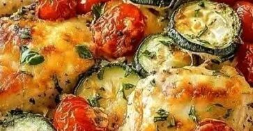 Poulet Courgettes au Four à la Méditerranéenne