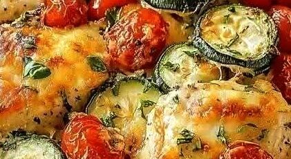 Poulet Courgettes au Four à la Méditerranéenne