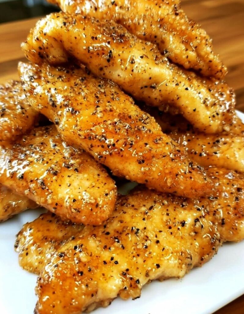 Tenders de Poulet au Miel, Beurre et Ail à la Friteuse à Air