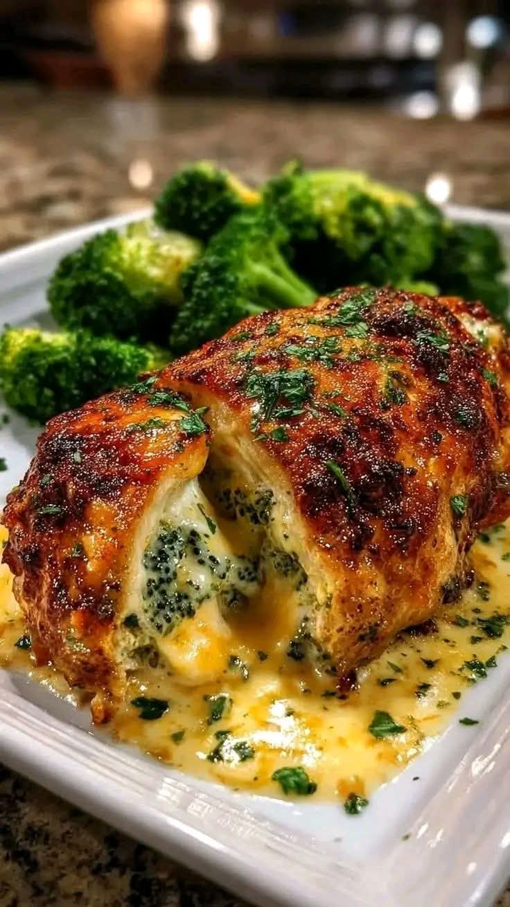 Poulet Farci au Brocoli et au Fromage