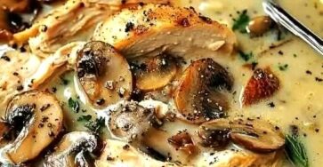 Soupe de champignons au poulet rôti