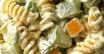 Creamy Dill Pickle Pasta Salad