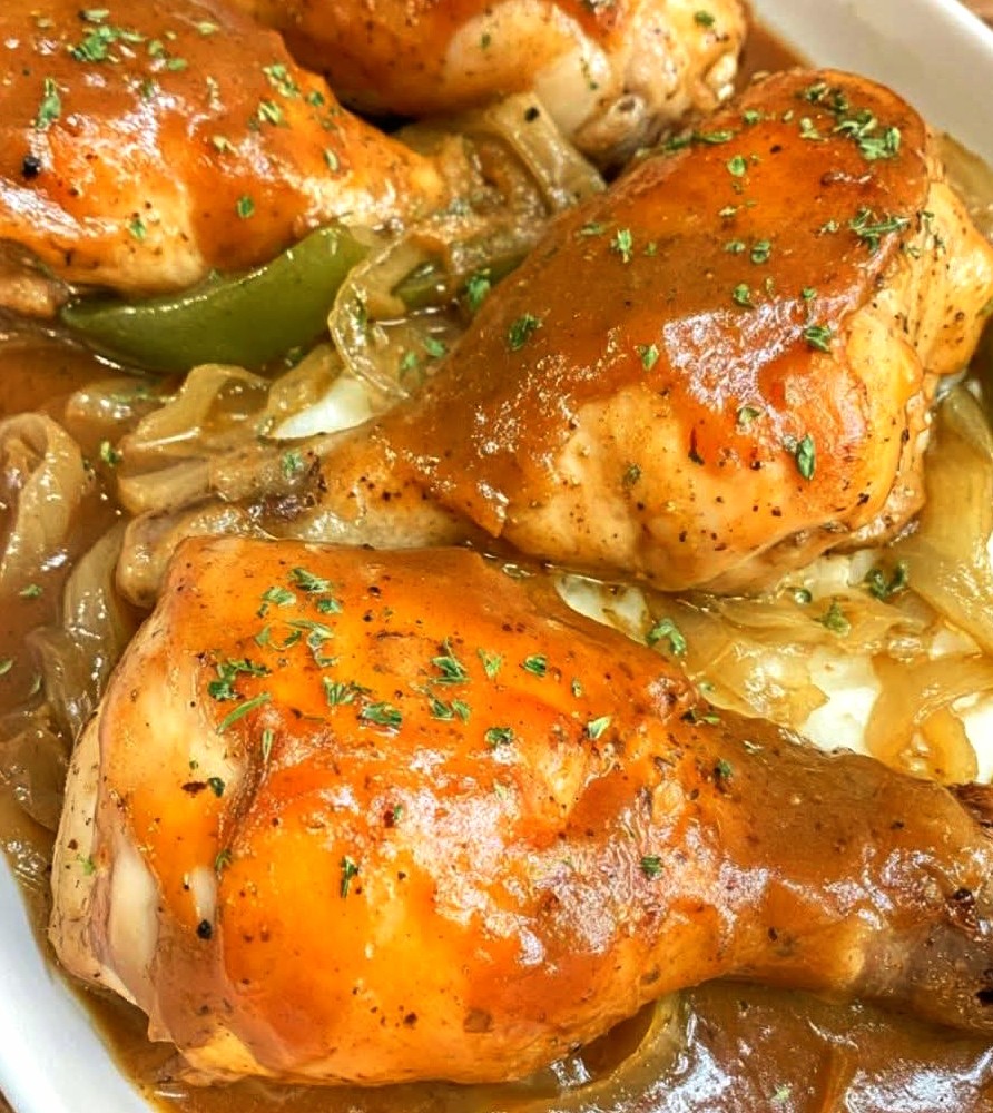 Crockpot Smothered Chicken Legs