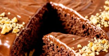 Moist Chocolate Walnut Cake Recipe