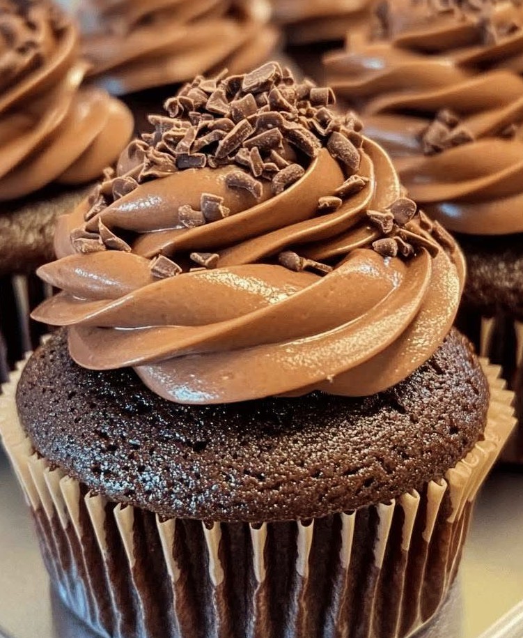 Cupcakes au chocolat fondants avec glaçage au fudge Cupcakes au chocolat fondants avec glaçage au fudge