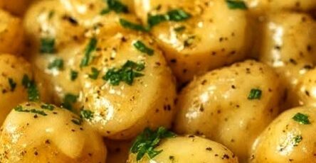 Pommes de terre grenaille crémeuses à l’ail et au parmesan