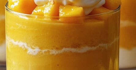 Coupes de pouding étagées mangue-coco