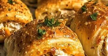 Creamy Chicken Stuffed Crescent Rolls