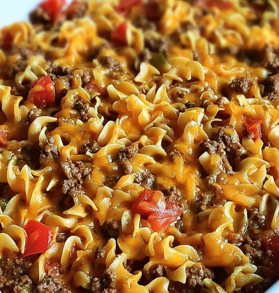Cheesy Beef Noodle Casserole Cheesy Beef Noodle Casserole