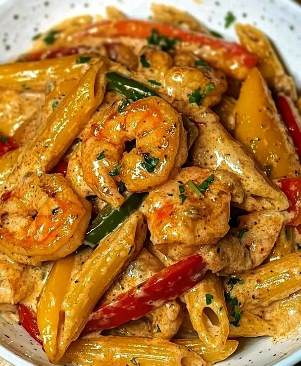 Creamy Cajun Shrimp Pasta with Bell Peppers Creamy Cajun Shrimp Pasta with Bell Peppers