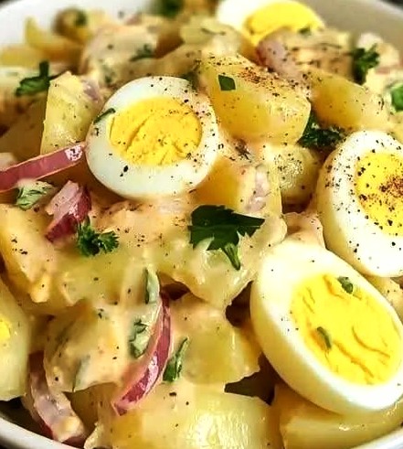 Recette de Salade de Pommes de Terre aux Œufs Recette de Salade de Pommes de Terre aux Œufs