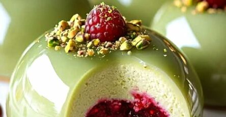 Recette du Dôme de Mousse Pistache Framboise