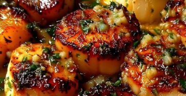 Recette de pétoncles au beurre à l’ail