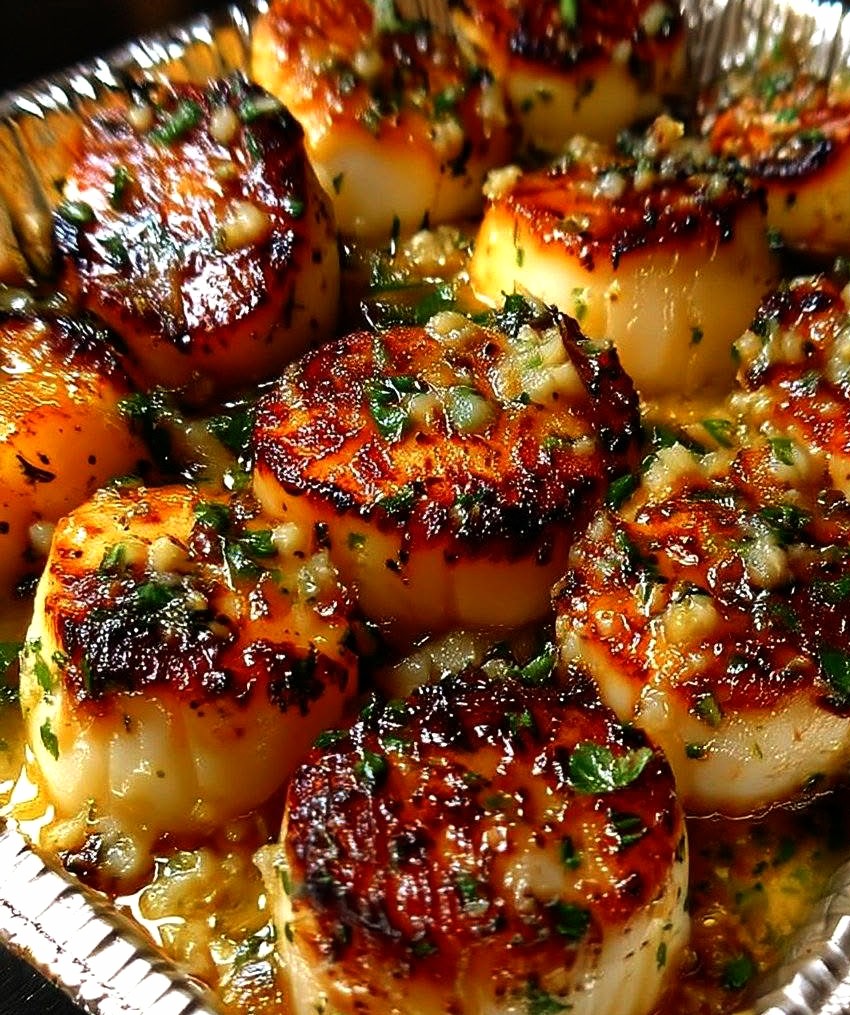 Recette de pétoncles au beurre à l’ail Recette de pétoncles au beurre à l’ail