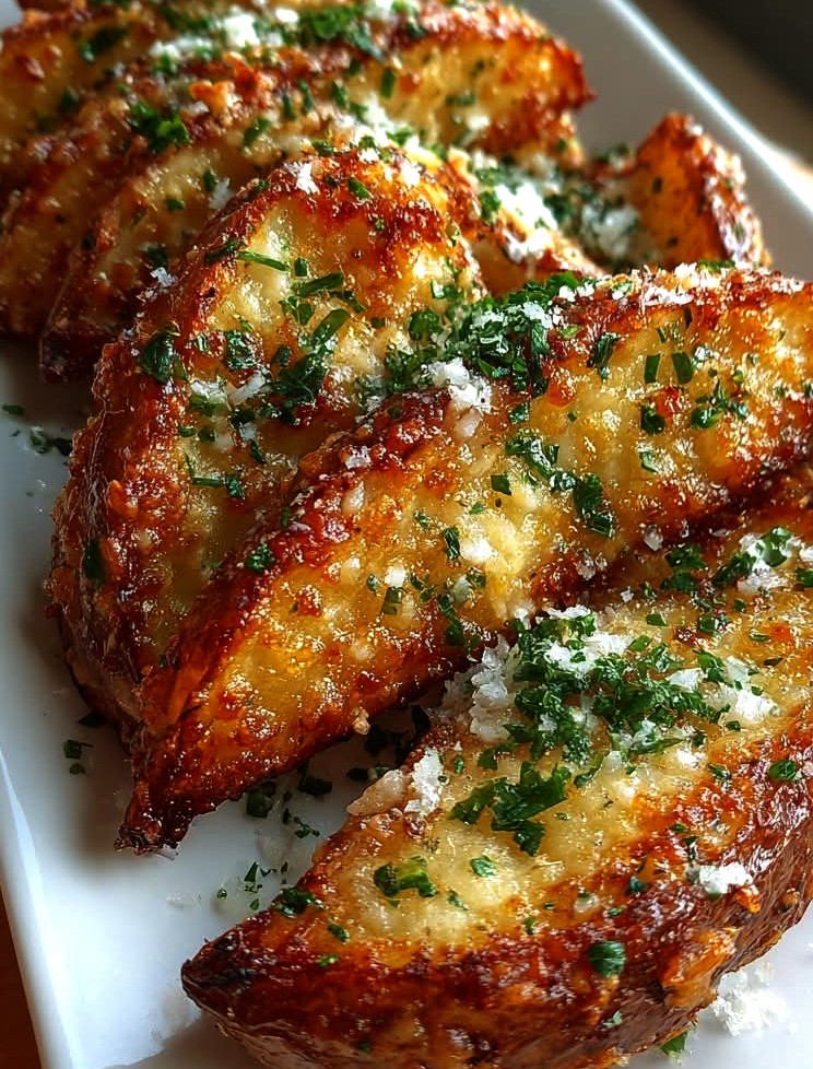 Crispy Garlic Parmesan Potato Wedges Crispy Garlic Parmesan Potato Wedges