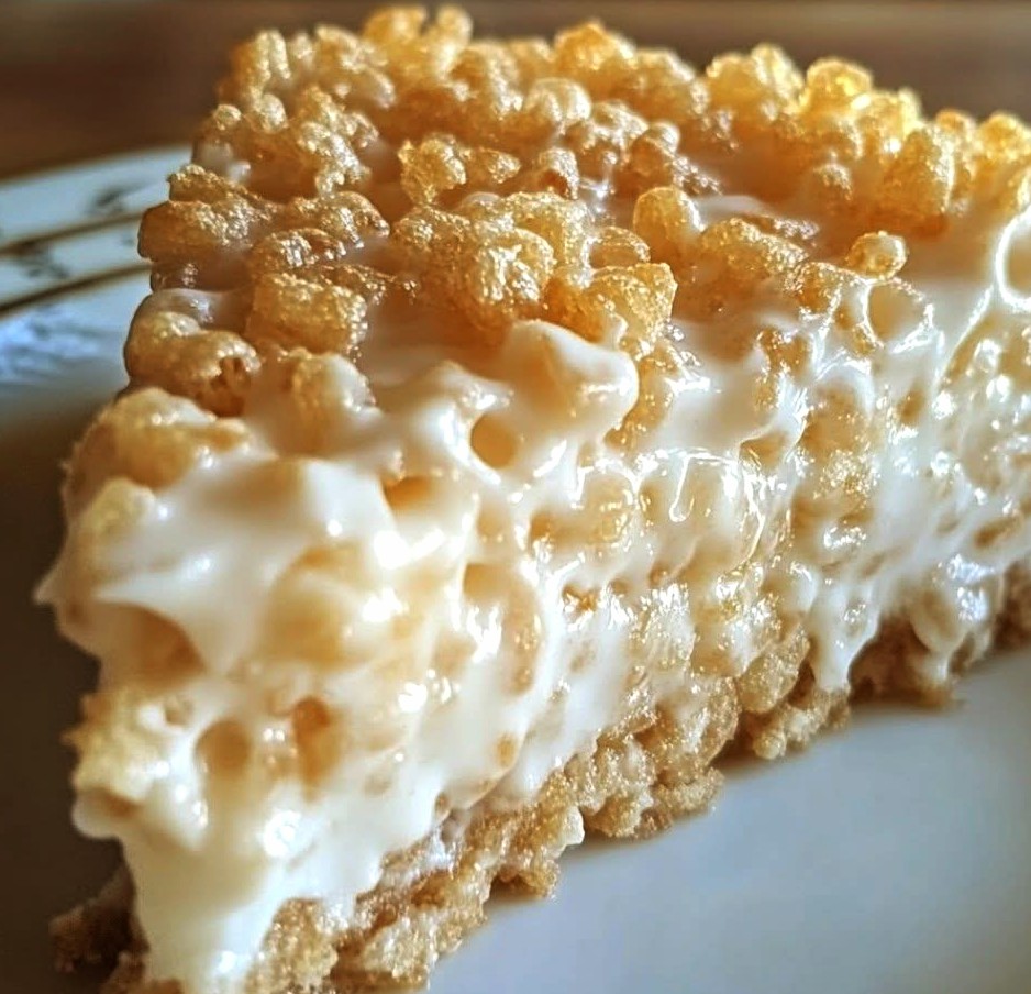 Rice Krispy Treat No-Bake Cheesecake