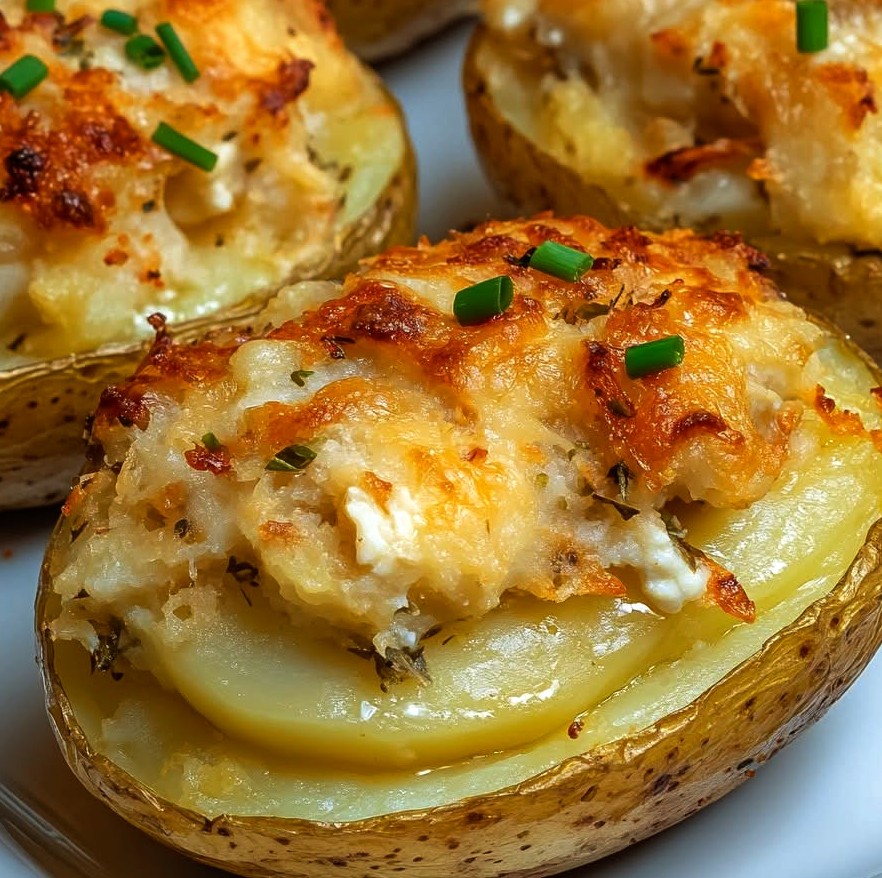 Stuffed Potatoes with Cheese and Herbs