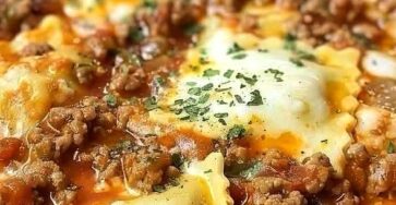 Crockpot Ravioli Lasagna