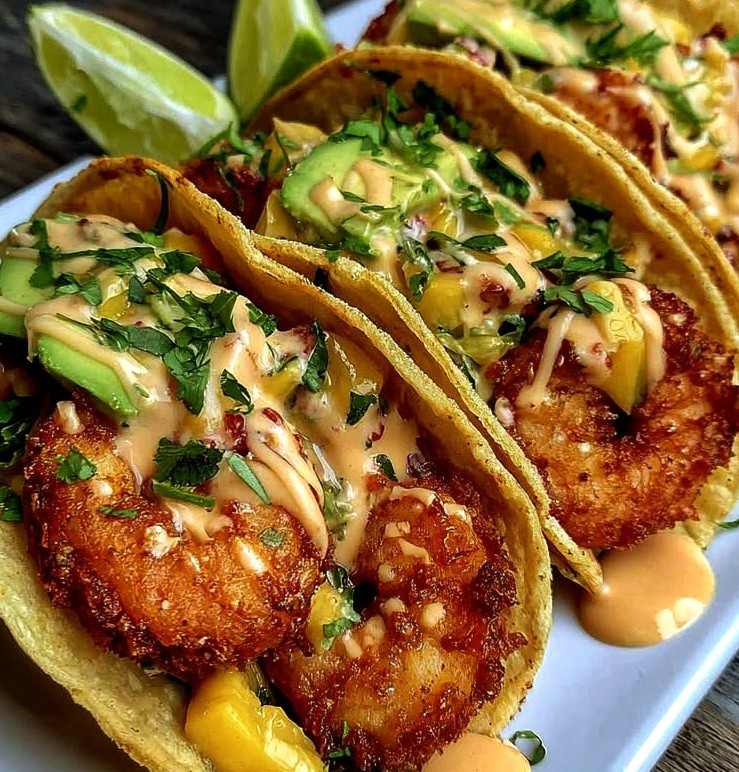 Coconut Shrimp Tacos with Mango Salsa