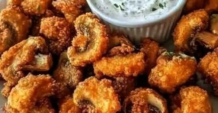 Crispy Fried Mushrooms with Cool Ranch Dip