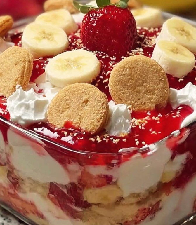 Easy Strawberry Banana Pudding Dessert Recipe