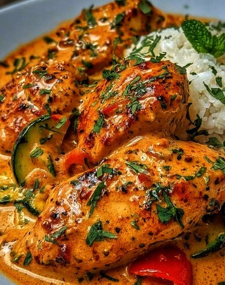 Creamy Pepper and Zucchini with Chicken