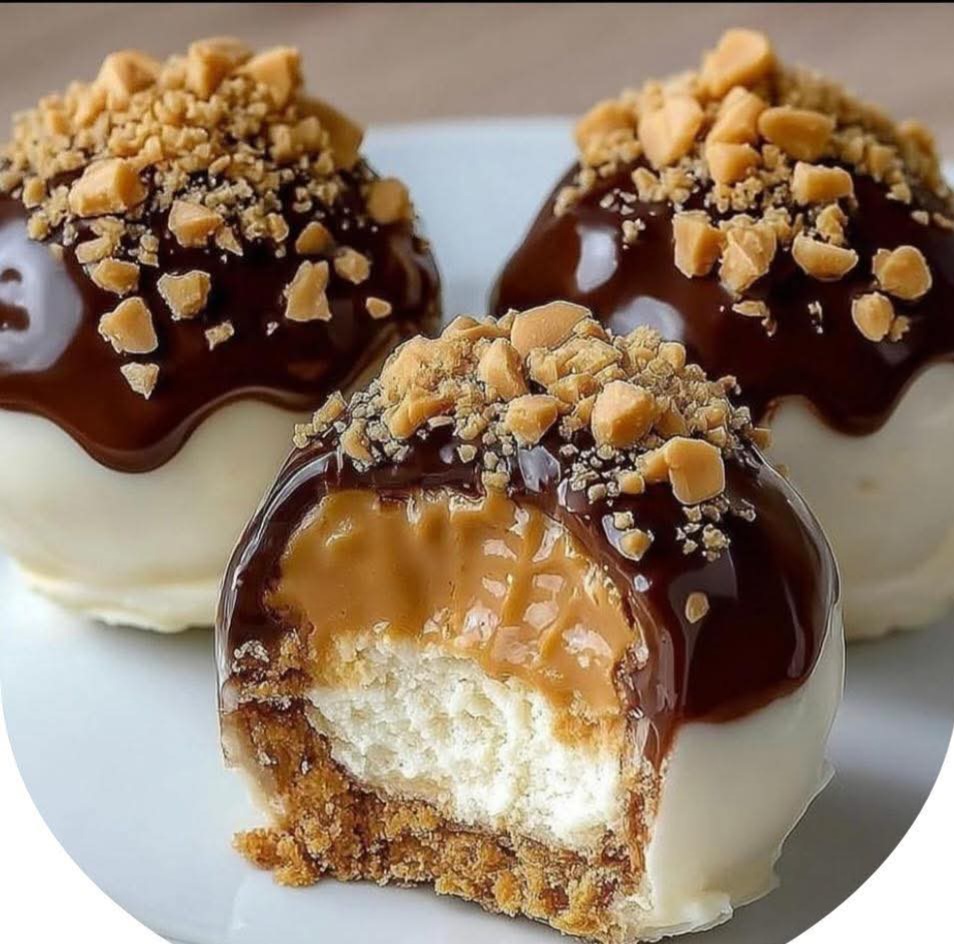 No-Bake Peanut Butter Cheesecake Balls with Chocolate Coating