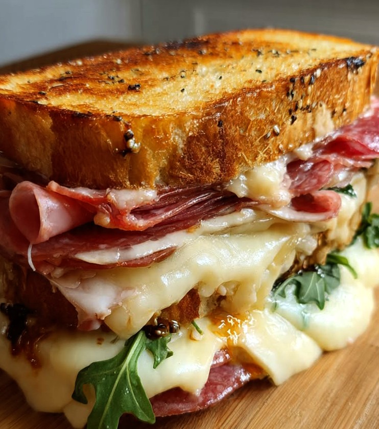 Gourmet Grilled Charcuterie Sandwich