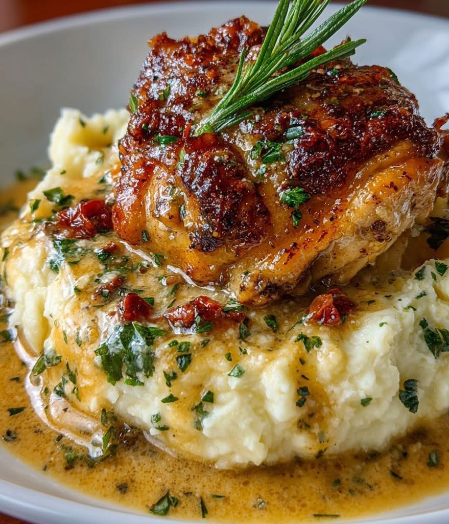 Creamy Chicken Braised with Smooth Mashed Potatoes