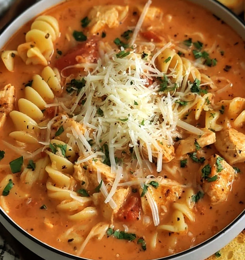 Slow Cooker Chicken Parmesan Soup