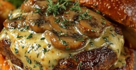 Mushroom Swiss Burger Recipe