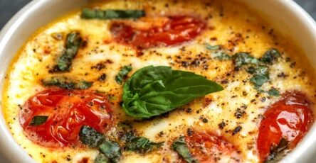 Tomato Basil Mug Quiche
